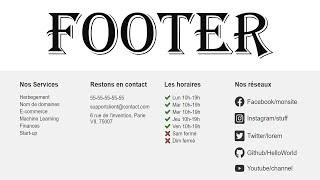 Créer un footer en HTML/CSS