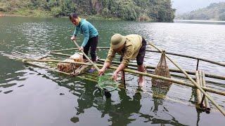 How to build wild farm traditional fishing - green forest life - building a new life, farm life