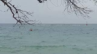 Boats at sea. The Adriatic Sea in Croatia, Porec