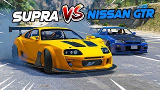 Turbo SUPRA vs Nissan GTR Skyline! *Intense Race* | GTA 5