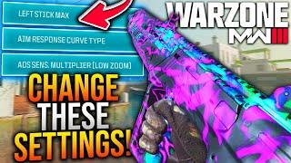 WARZONE: New BEST AIMING SETTINGS You NEED To Be Using! (WARZONE 3 Best Controller Settings)