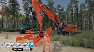 Logging With Liebherr R960 SME Excavator | Farming Simulator 22 | FS22 | Forestry | Holmåkra