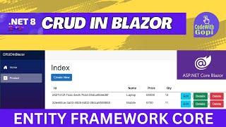 Blazor CRUD Operation with SQL Server: Step-by-Step Guide (using .NET 8.0) | BLAZOR CRUD OPERATIONS