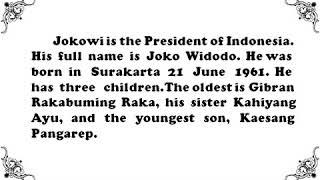 Descriptive text of Jokowi