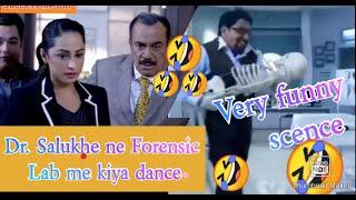 #cid Dr. Salukhe dance| Dr.Salukhe ne kiya Forensic lab me dance | Dr. Salukhe dance with ghost