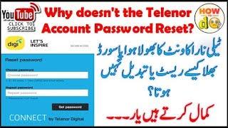 Why doesn't the Telenor Account Password Reset?