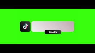 Tiktok follow button Green Screen 4K | No copyright