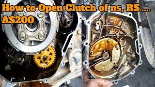 How to Open Clutch plate of NS,RS and AS200. Clutch plate change. #clutch #ns200.@BikesMaker