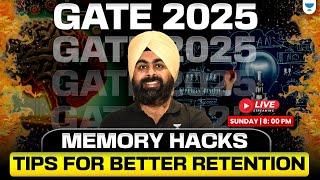 Memory Hacks Tips For Better Retention| GATE 2025 | Dr. Jaspal Singh Sir