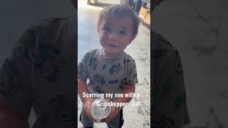 #scaring my #Son with a #Grasshopper #lol #lolclips #fyp #foryourpage