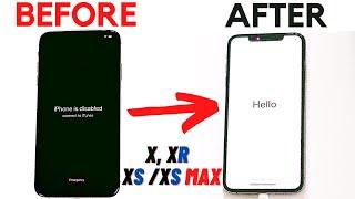 How to Reset/Restore iPhone X/ XR/ XS/ XS Max - Reset Forgot Passcode iPhone is Disabled Fix