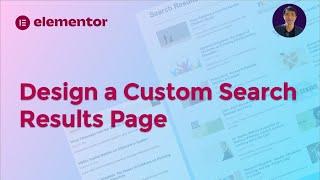 How to design a custom search results archive page