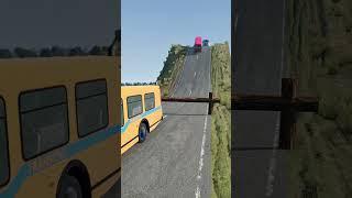 City Bus & Cargo Truck & Log Trap Crah - BeamNG.drive