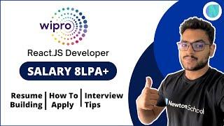 Wipro Hiring For React.JS Developer (Freshers & Experienced)  | Salary 8 LPA+