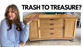 Trash to Treasure Furniture Flip? You tell me! | MCM Makeover | Furniture Makeover | Mid Century