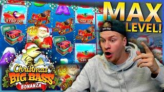 MAX LEVEL On Christmas Big Bass Bonanza Slot! (Big Win)