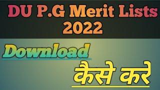 Du p.g merit list 2022|Du LLB Frist cutoff 2022|Duet cutoff list|