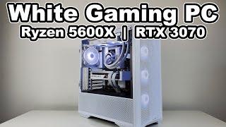 PC Build | White | Ryzen 5600X | RTX 3070 | LianLi Lancool II Mesh | Galahad AIO | Gigabyte Vision D