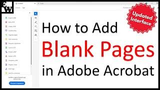 How to Add Blank Pages in Adobe Acrobat (UPDATED Interface)