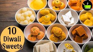 10 Easy Diwali Sweets Recipe | Instant Sweets | Diwali Recipes | Quick & Easy Diwali Recipes