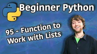 Beginner Python Tutorial 95 - Function to Work with Lists