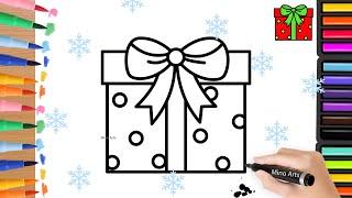 Christmas Gift Box Drawing || Christmas Special Drawing@minoarts