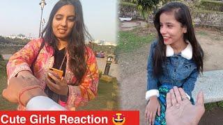 Girls Hands Reaction Prank  || Harshit PrankTv