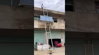 Solar panel lifter Solar panel hoist #solarlifter #solarhoist #solarinstallation