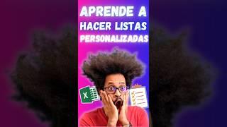 ️ Tutorial: Cómo hacer listas personalizadas en Excel paso a paso  #ExcelHacks #productivityhacks