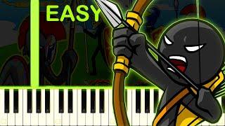 STICK WAR LEGACY THEME - EASY Piano Tutorial