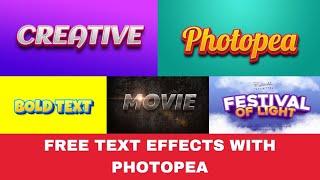 FREE Text Effects in Photopea | photopea3D Tutorial