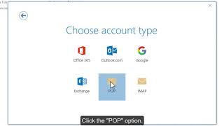 How to configure a POP email account in Outlook 2016?