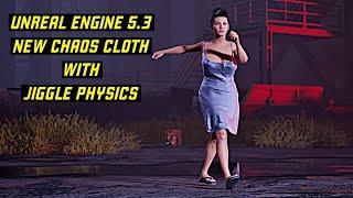 Unreal Engine 5.3 Realtime Cloth Simulation with Jiggle Physics