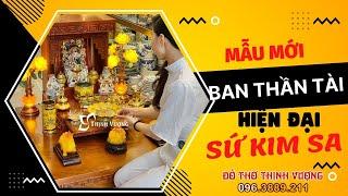 Ban Thờ Thần Tài Hiện Đại Sứ Kim Sa Siêu Đẹp- Đồ Thờ Thịnh Vượng !!!!