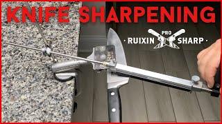 Sharpening a Kitchen Knife w/ Ruixin Pro Sharp Knife Sharpener