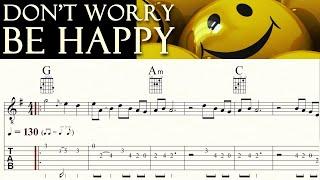 DON'T WORRY BE HAPPY | BOBBY MCFERRIN | TAB & Sheet music | Guitar Lesson