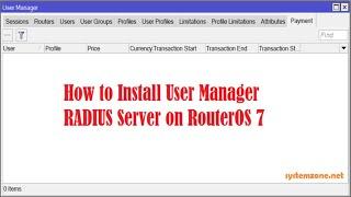 How to Install MikroTik User Manager RADIUS Server on RouterOS 7
