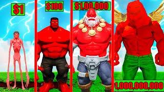 $1 RED HULK SUIT to $1,000,000,000 RED HULK SUIT in GTA 5!