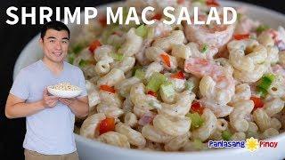 Seared Shrimp Macaroni Salad with Roasted Bell Pepper