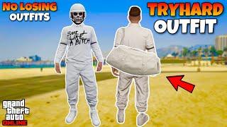 GTA 5 ONLINE EASY WHITE JOGGERS RIPPED SHIRT TRYHARD MODDED OUTFIT 1.65! (NO TRANSFER GLITCH)