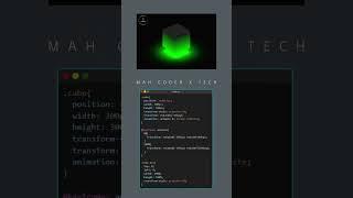 Create a Glowing, Rotatable Square Cube using just HTML, CSS, and JavaScript!  | MAH Coder X Tech