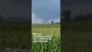 Apparent tornado touches down in Mt. Vernon, Indiana