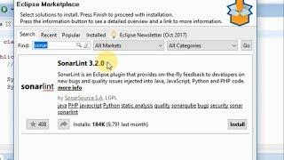 SonarLint Eclipse plugin | Integration with Eclipse Mars