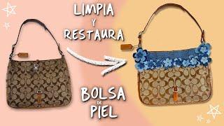 COMO RESTAURAR UNA BOLSA DE PIEL // LIMPIAR Y RENOVAR UNA BOLSA VINTAGE DE PIEL~de basura a tesoro!