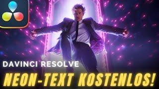 Wie man NEON-TEXT in Davinci Resolve 18 KOSTENLOS erstellt | Tutorial