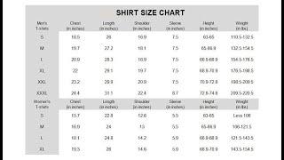 How To Use A Size Chart When Ordering Shirts Online