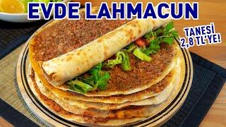 [Subtitled]The Most Crispy "Homemade" Lahmacun Recipe Ever!How to Make Lahmacun without Using Oven?