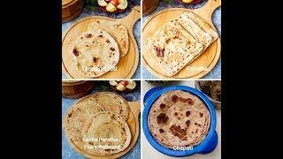 Indian Flatbread Recipes - Chapati, Tandoori Roti, Paratha, Lachha Paratha