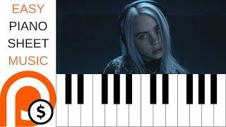 BILLIE EILISH - LOVELY | EASY PIANO SHEET MUSIC | PATREON REWARD