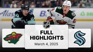 NHL Highlights | Wild vs. Kraken - March 4, 2025